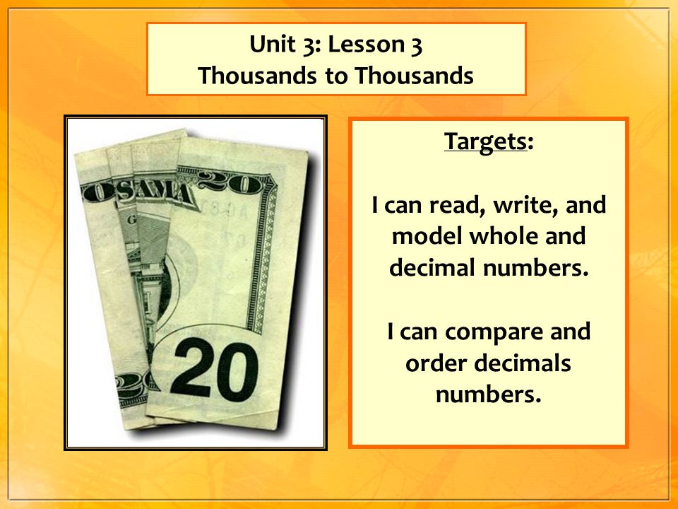 read write and compare decimals